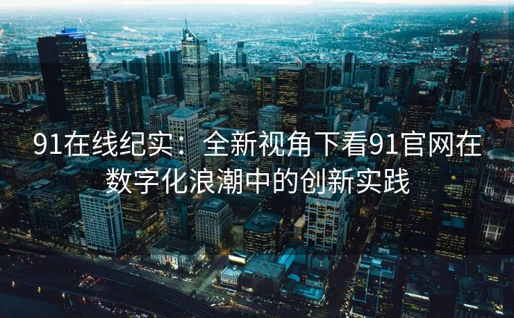 91在线纪实：全新视角下看91官网在数字化浪潮中的创新实践