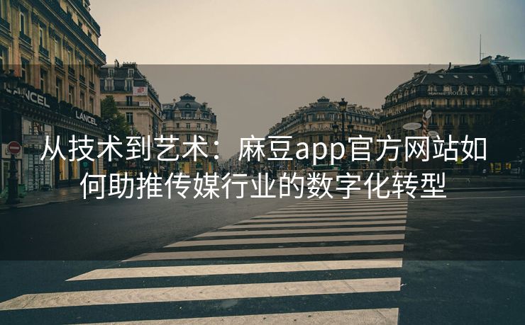 从技术到艺术：麻豆app官方网站如何助推传媒行业的数字化转型